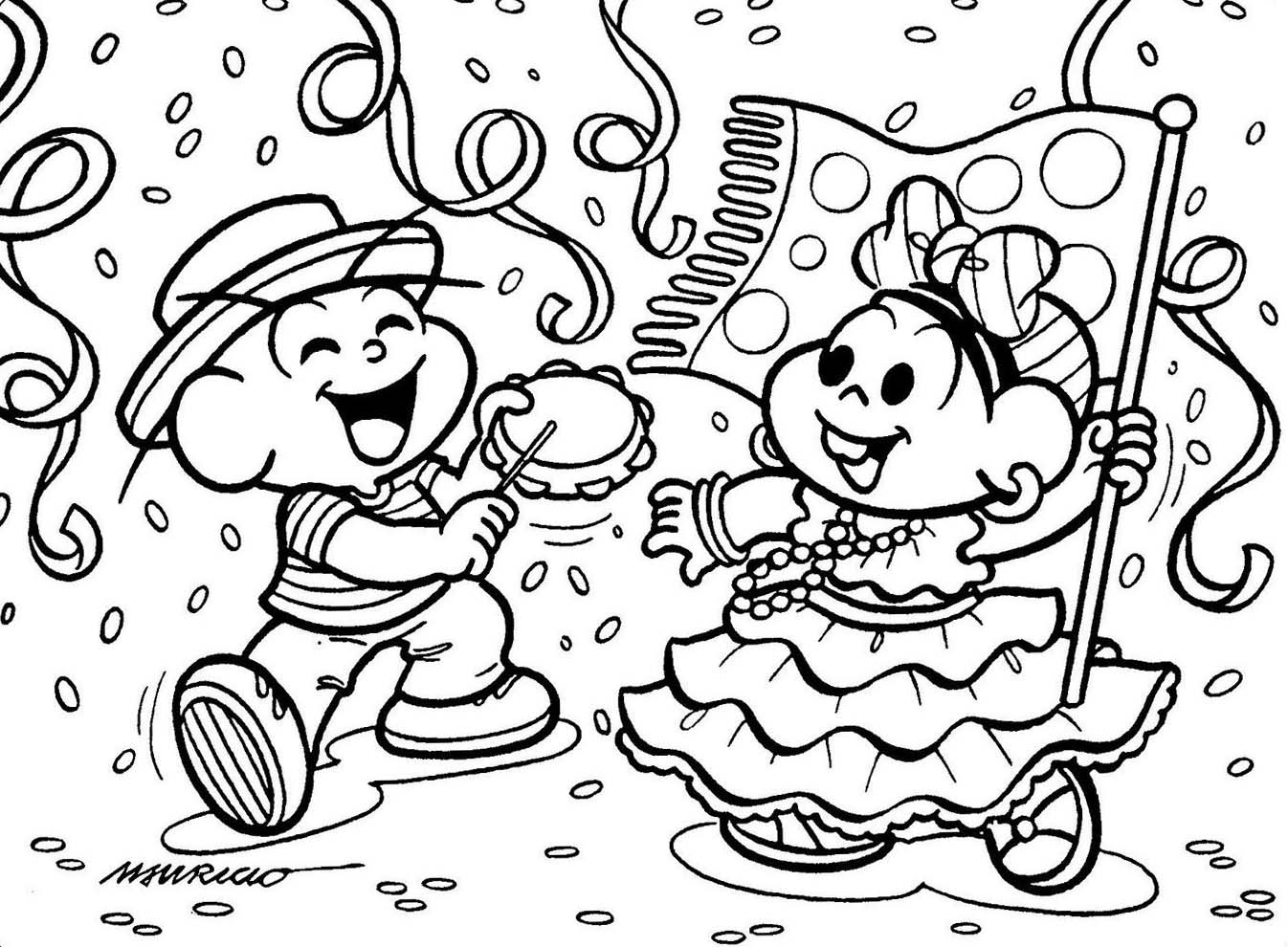 desenho para colorir - carnaval 3